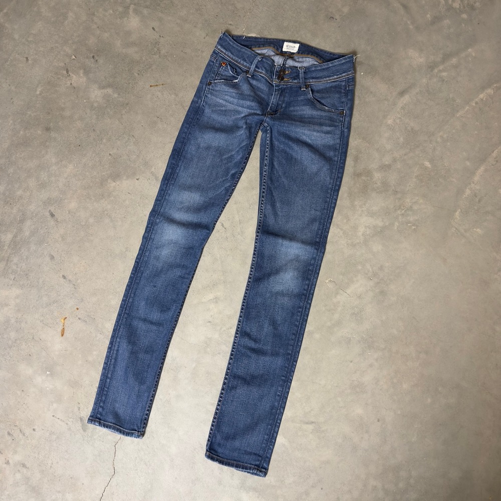 Hudson Skinny Jeans Womens 26 Blue Low Rise Flap Pocket Y2K Streetwear Denim